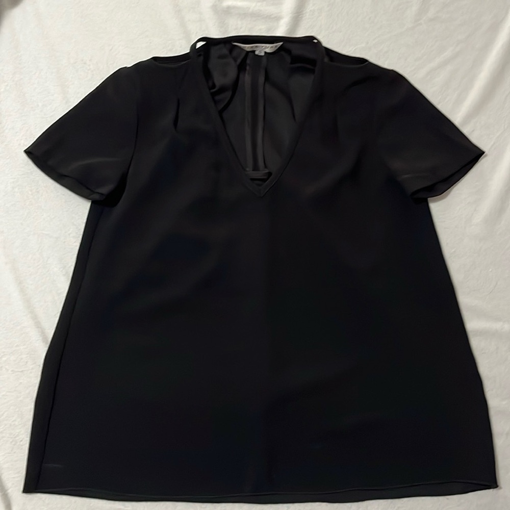 Trina Turk black loose fit dress shirt